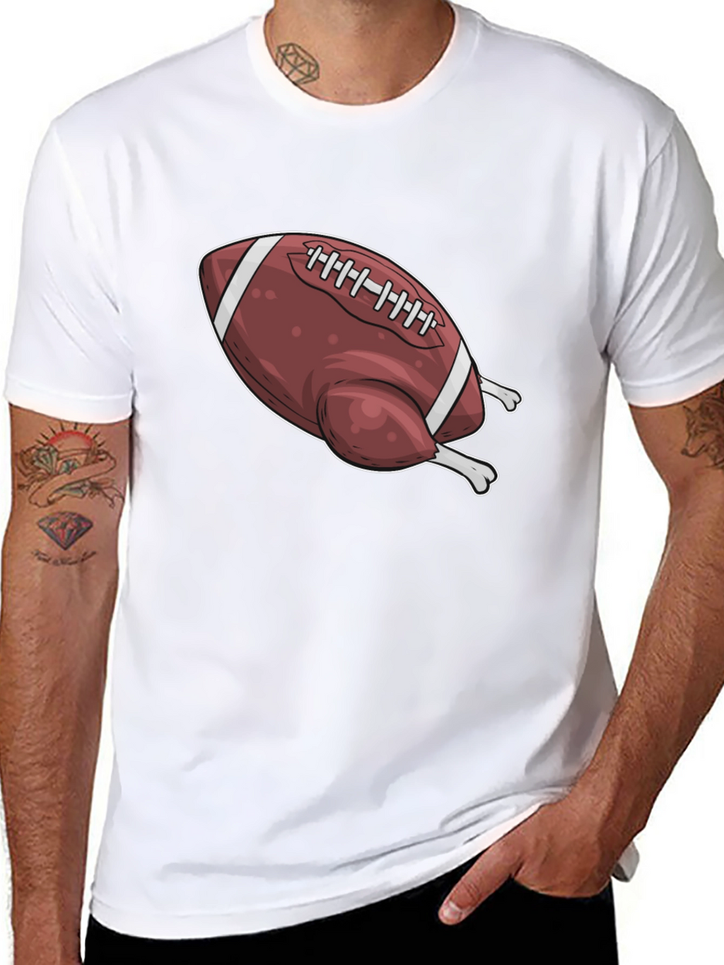 Football Turkey T-Shirt - Thanksgiving Graphic Tee