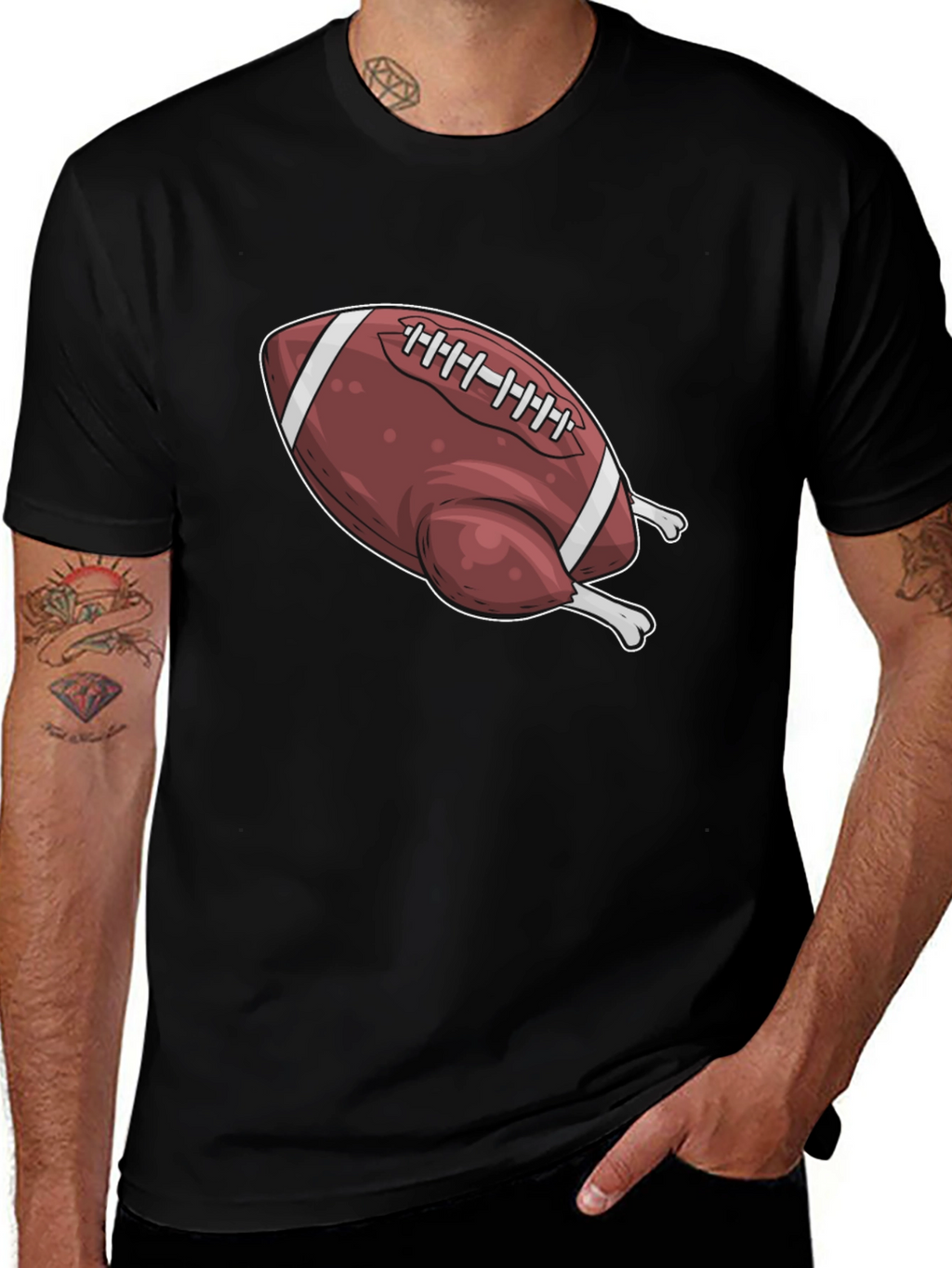 Football Turkey T-Shirt - Thanksgiving Graphic Tee