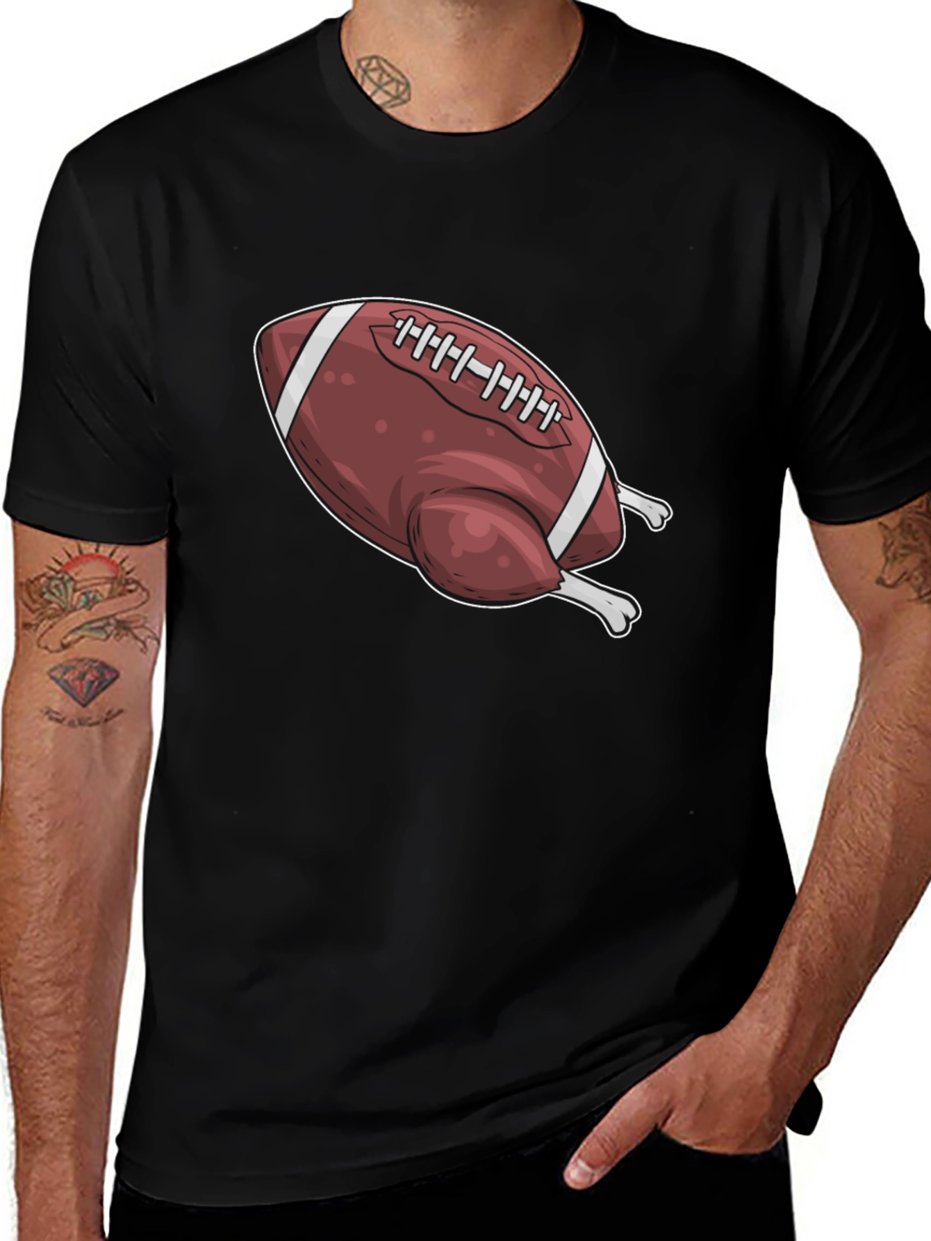 Football Turkey T-Shirt - Thanksgiving Graphic Tee