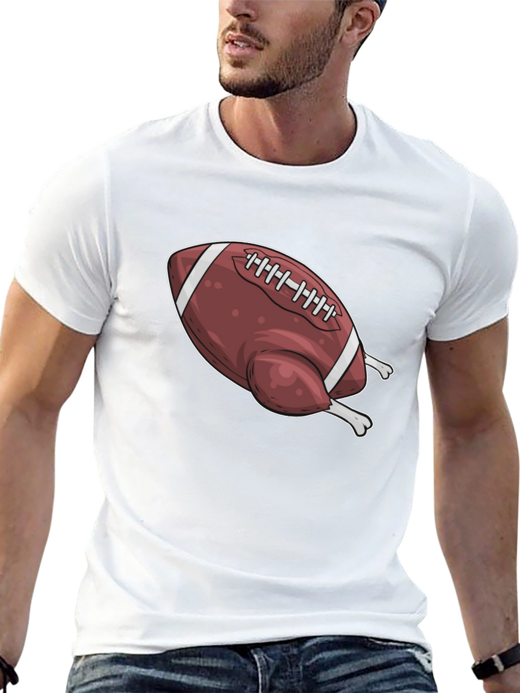 Football Turkey T-Shirt - Thanksgiving Graphic Tee