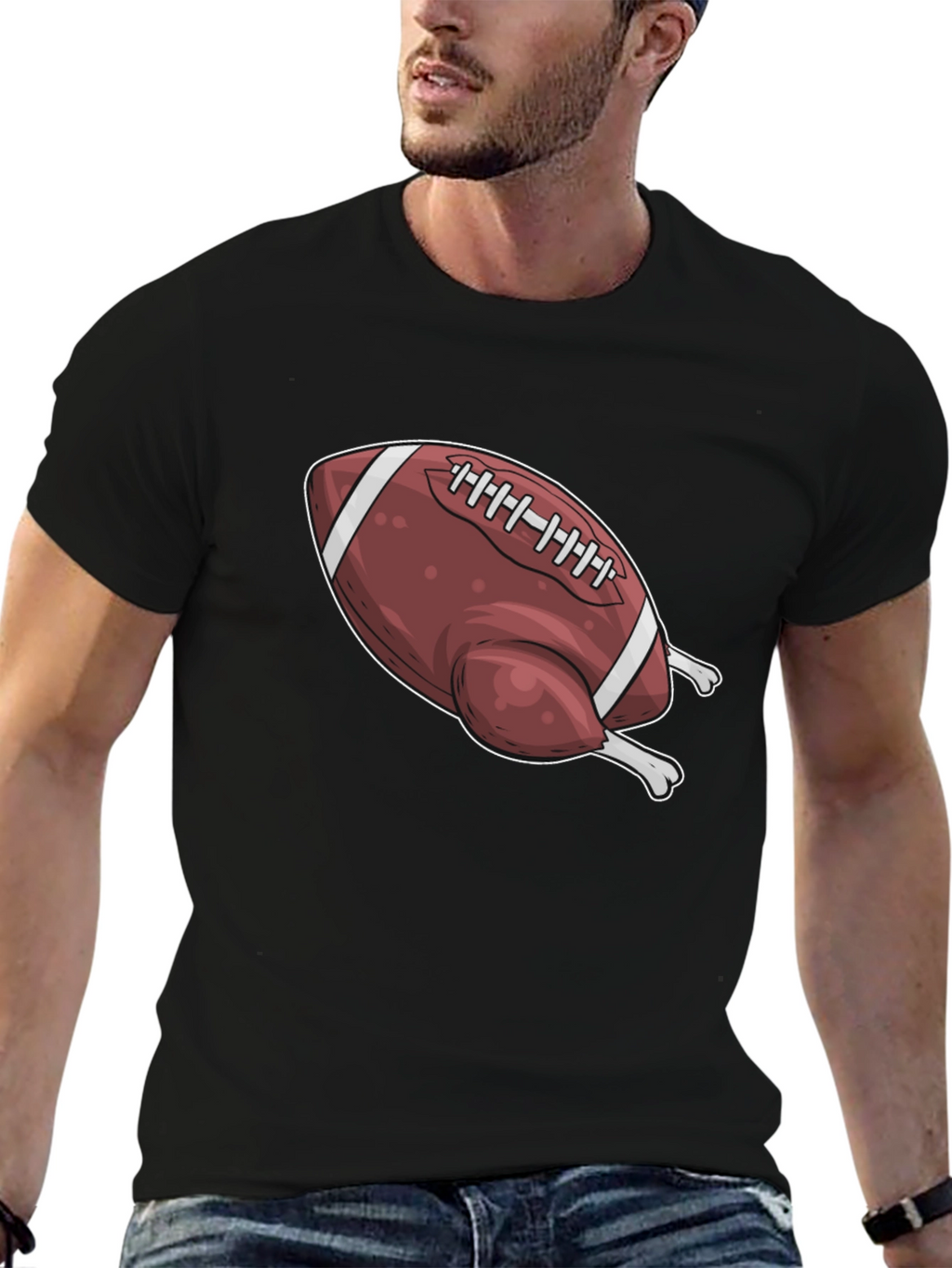 Football Turkey T-Shirt - Thanksgiving Graphic Tee