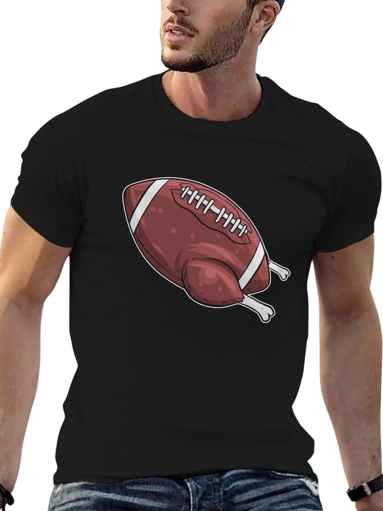 Football Turkey T-Shirt - Thanksgiving Graphic Tee