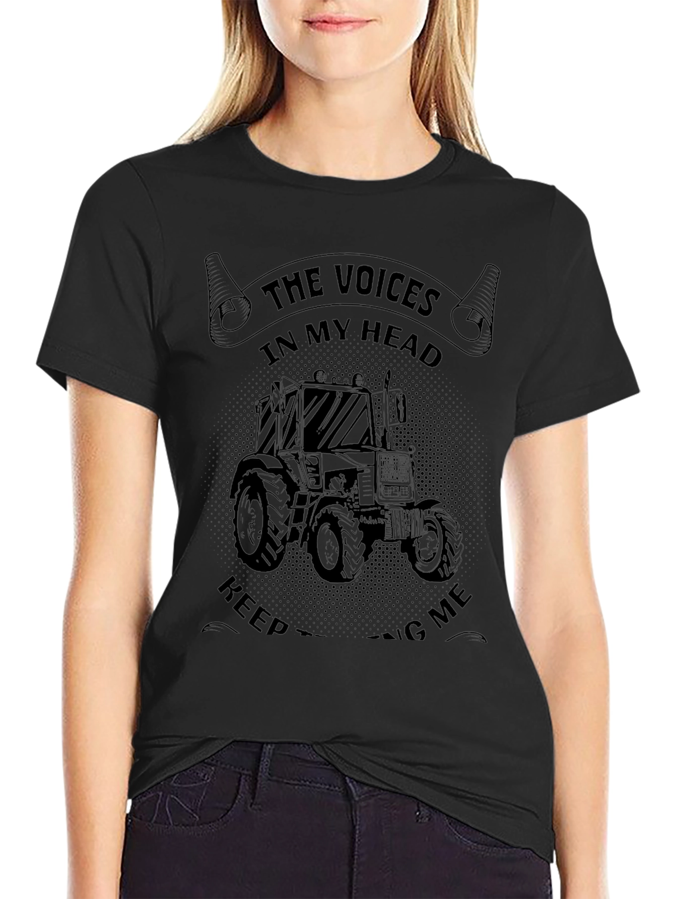 Funny Tractor T-Shirt - The Voices In My Head
