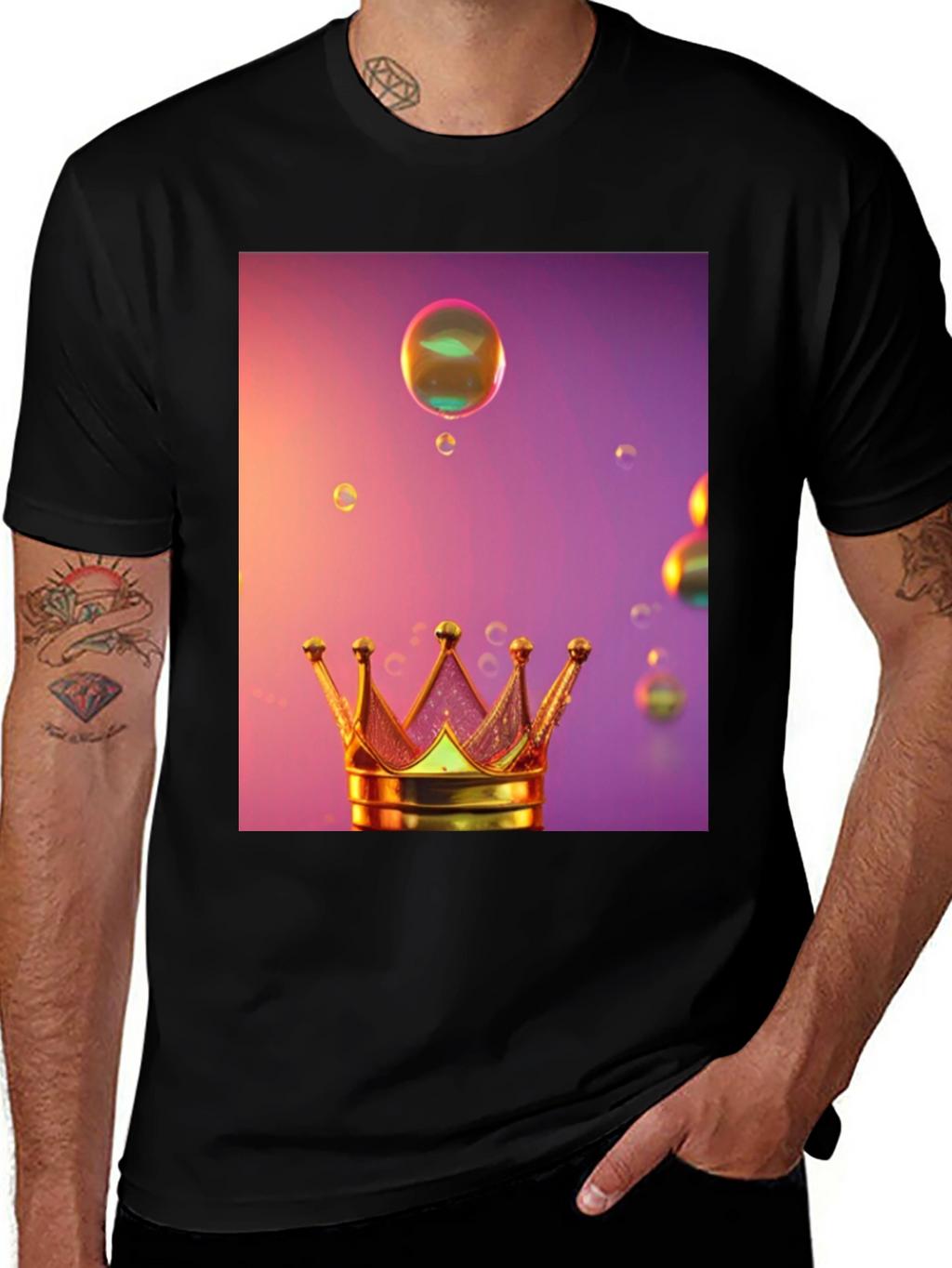 Crown and Bubbles Graphic Tee