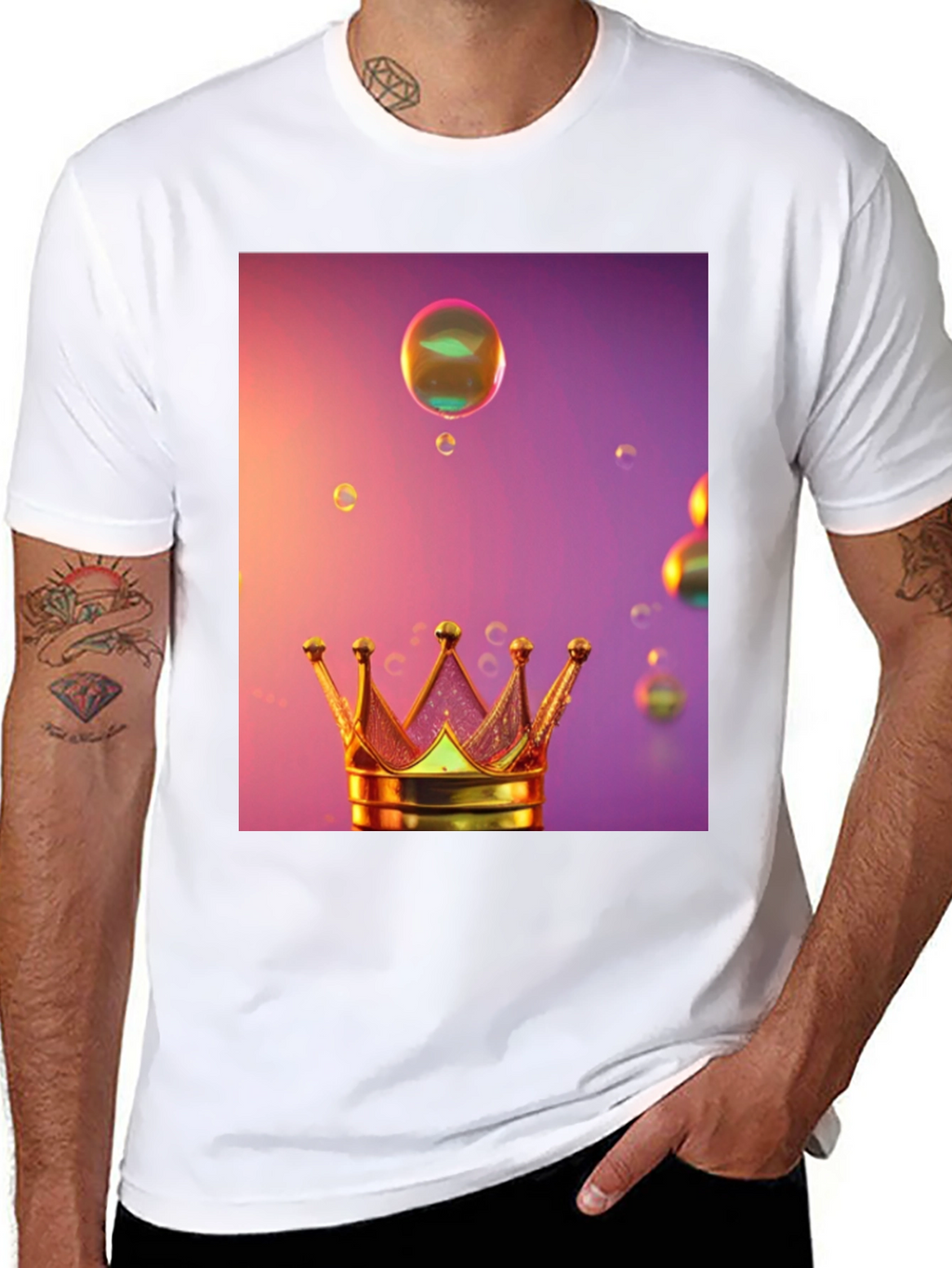 Crown and Bubbles Graphic Tee