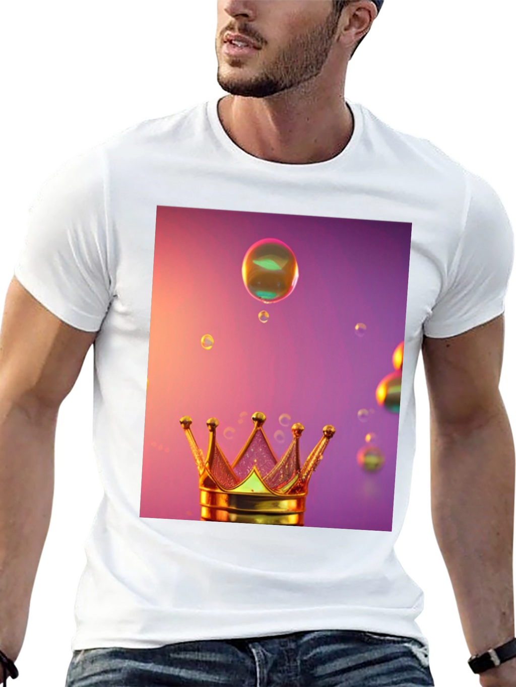 Crown and Bubbles Graphic Tee
