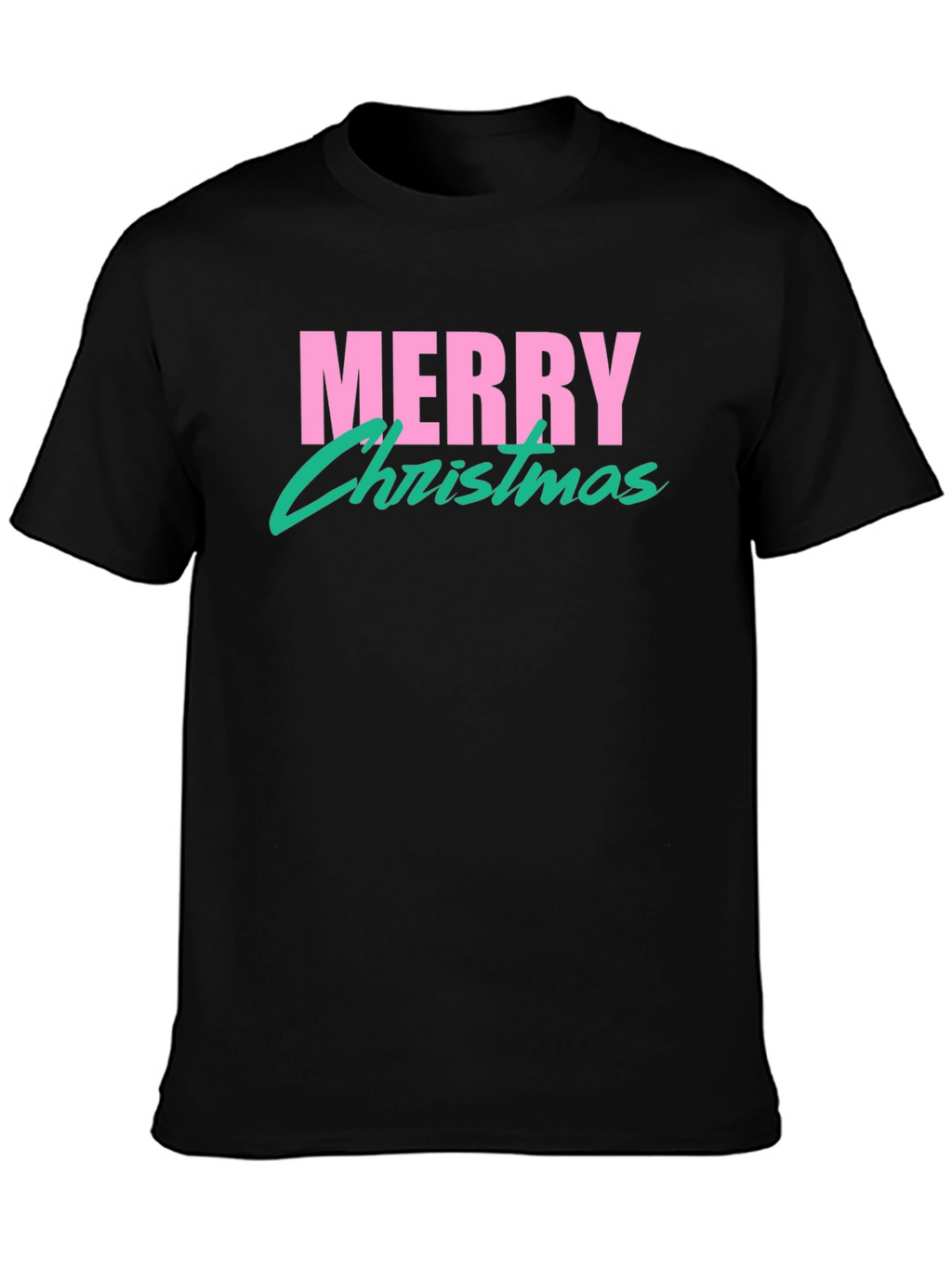 Retro Merry Christmas T-Shirt - Black