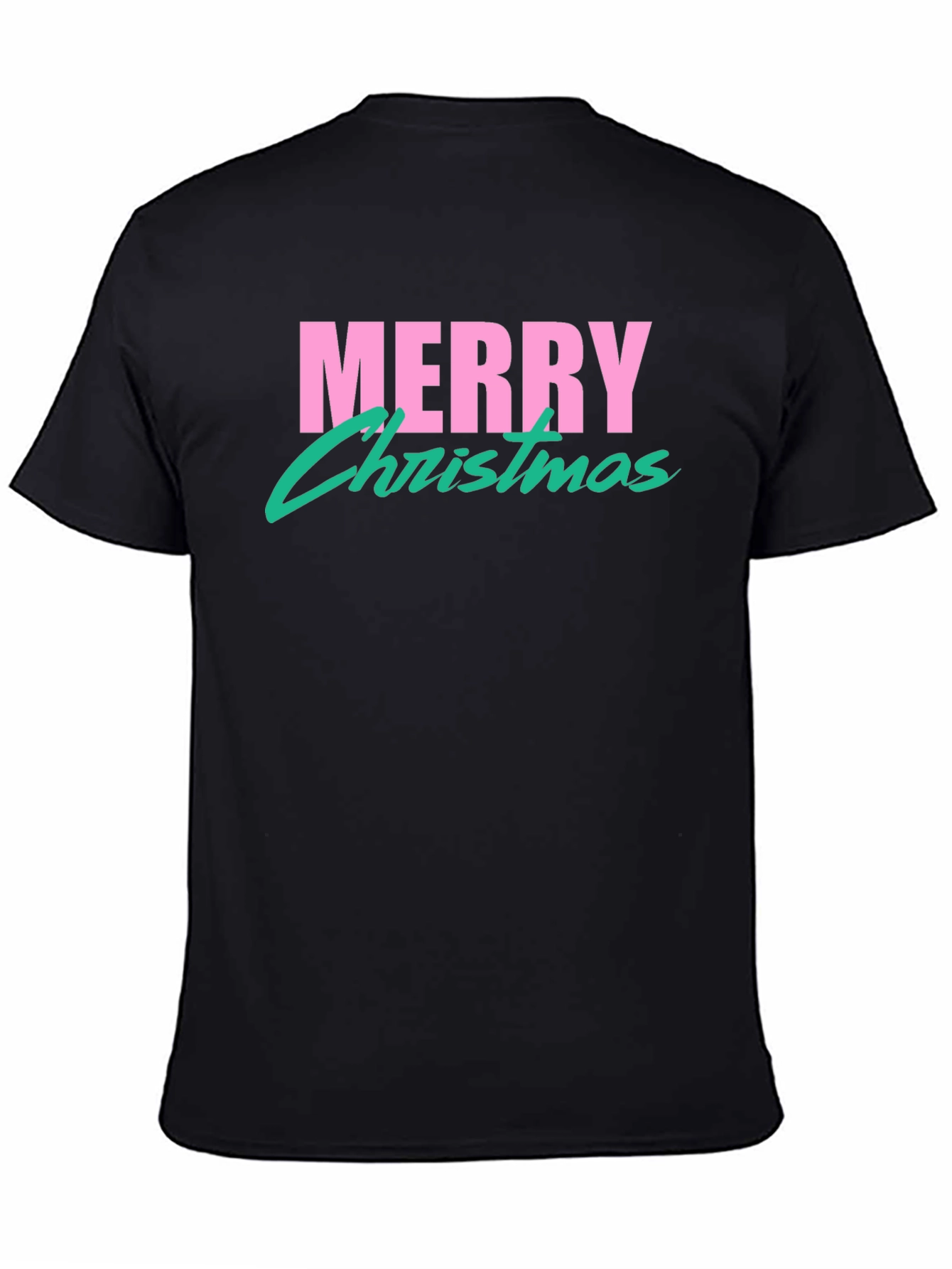 Retro Merry Christmas T-Shirt - Black