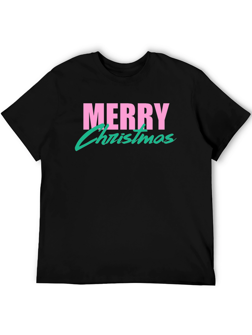 Retro Merry Christmas T-Shirt - Black