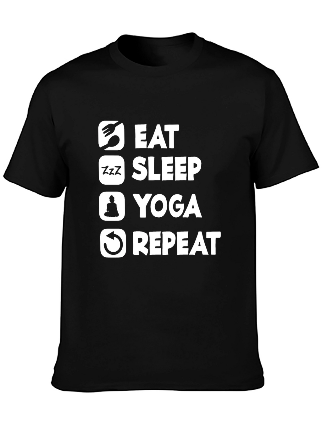 Eat Sleep Yoga Repeat Graphic Tee