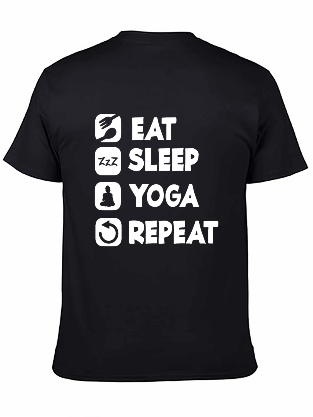 Eat Sleep Yoga Repeat Graphic Tee