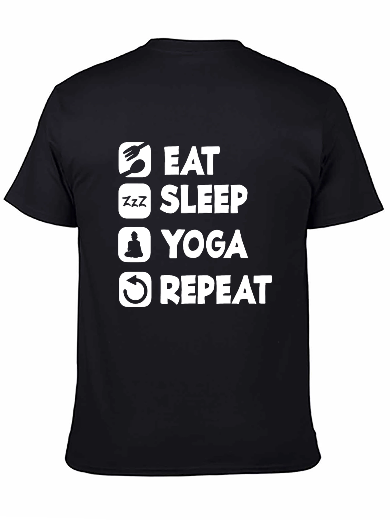 Eat Sleep Yoga Repeat Graphic Tee