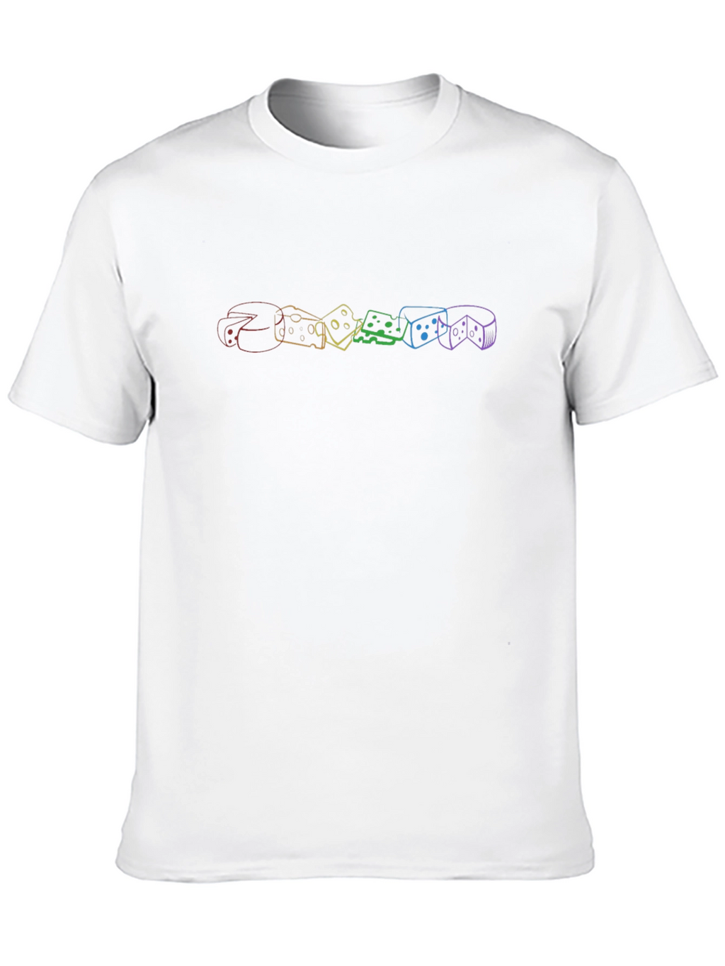 Rainbow Cheese Graphic Tee - Stylish Comfort