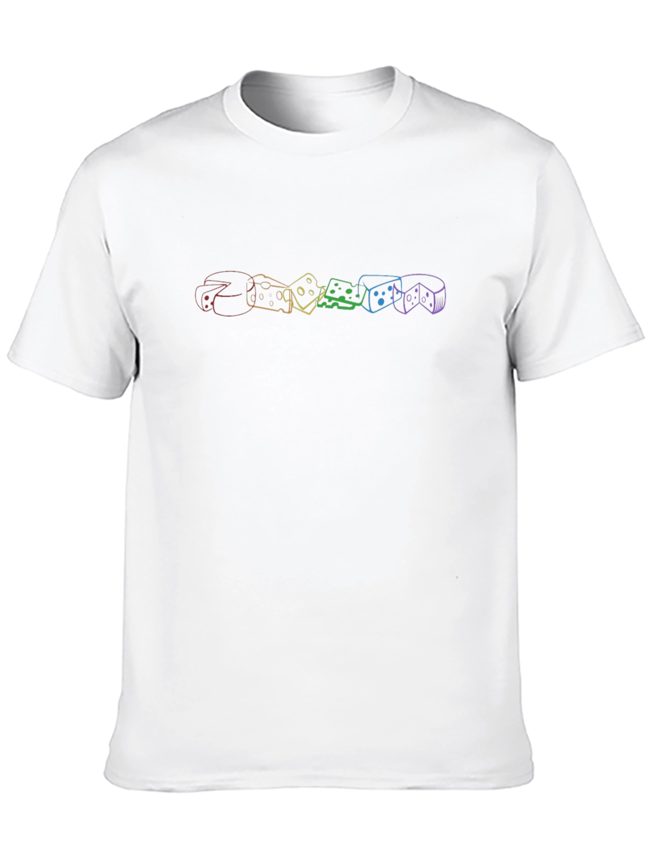 Rainbow Cheese Graphic Tee - Stylish Comfort