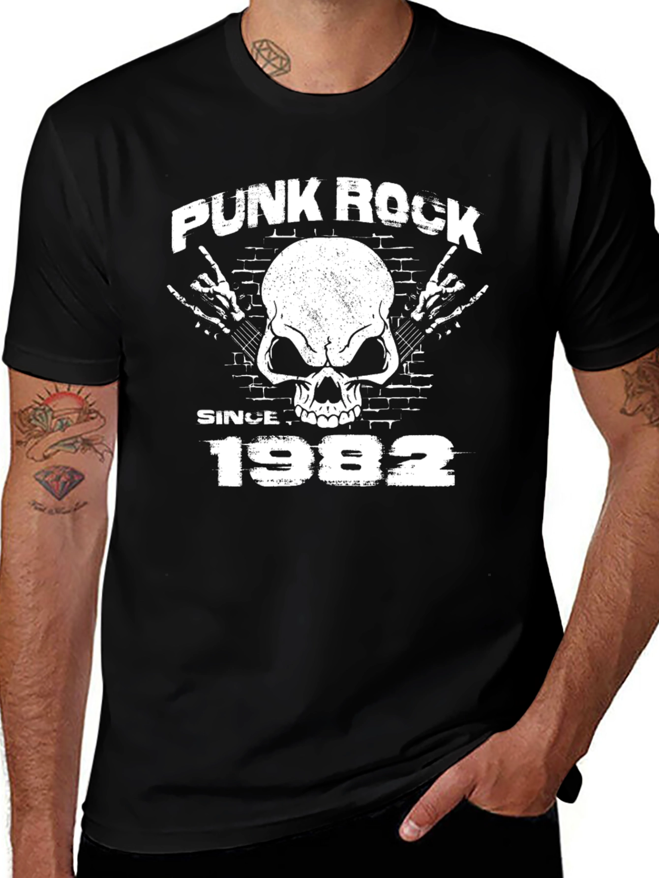 Punk Rock Since 1982 Black T-Shirt