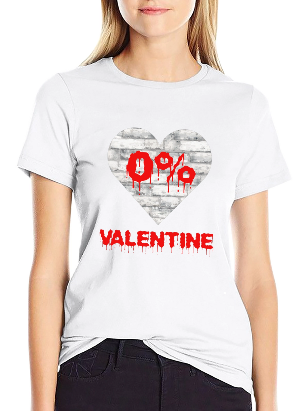 Anti Valentines Day Heart Graphic T-Shirt