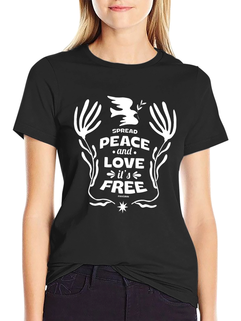 Peace Love Free Dove Graphic Tee
