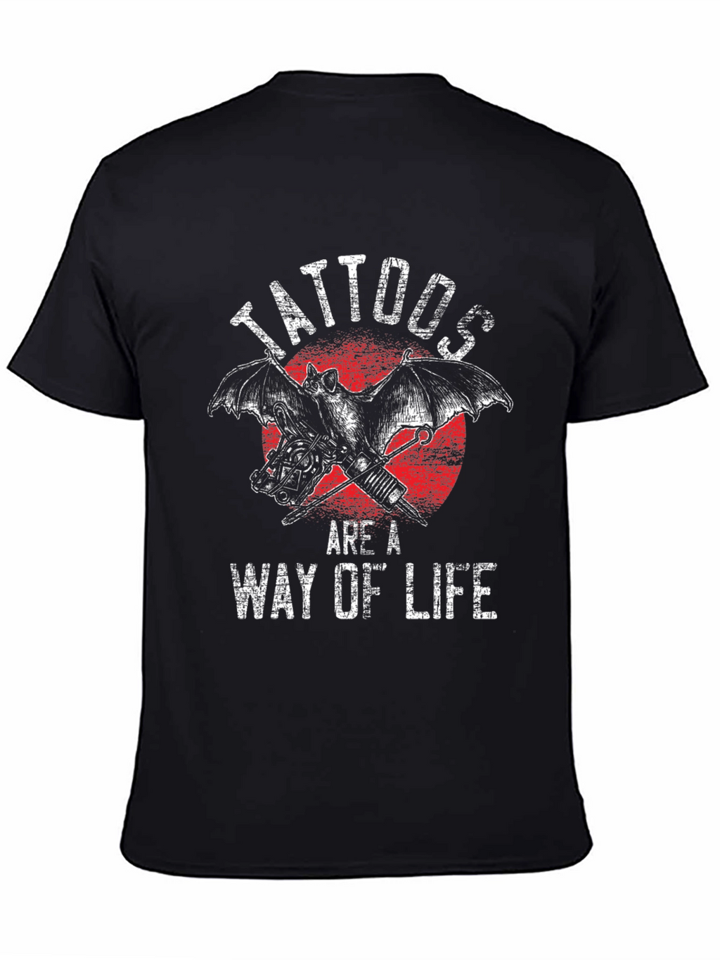 Tattoos Are A Way Of Life Bat Graphic Tee