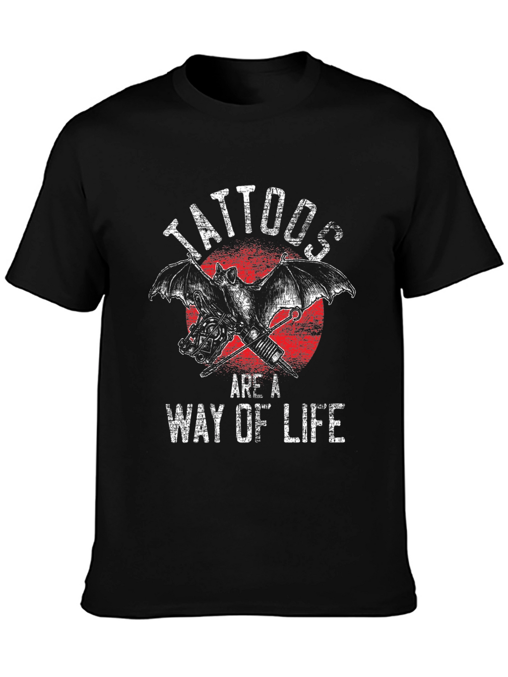 Tattoos Are A Way Of Life Bat Graphic Tee