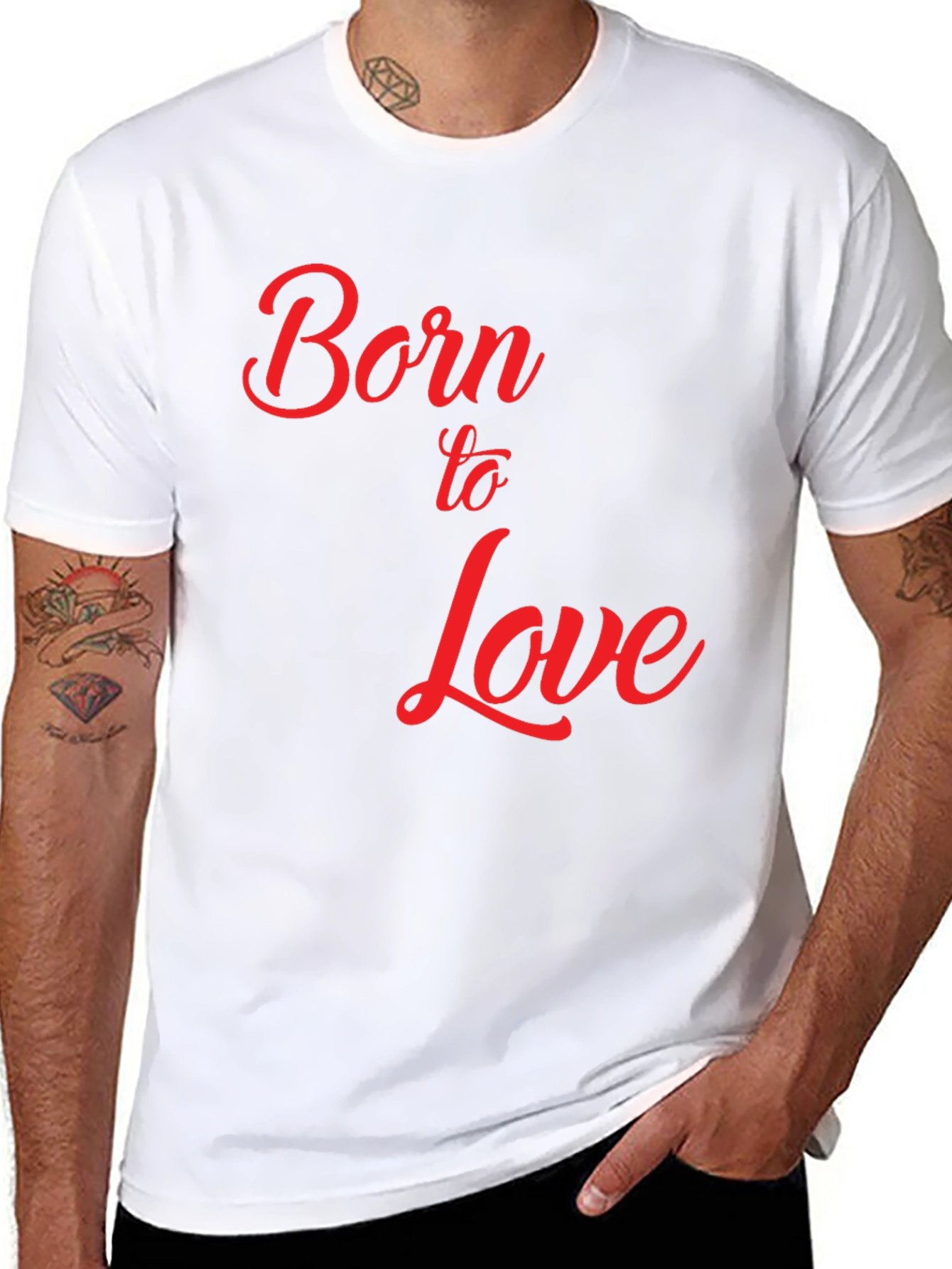Born to Love Graphic T-Shirt - Black