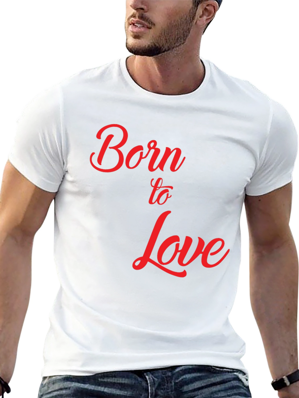 Born to Love Graphic T-Shirt - Black