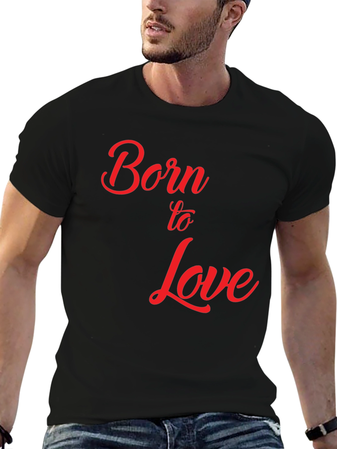 Born to Love Graphic T-Shirt - Black