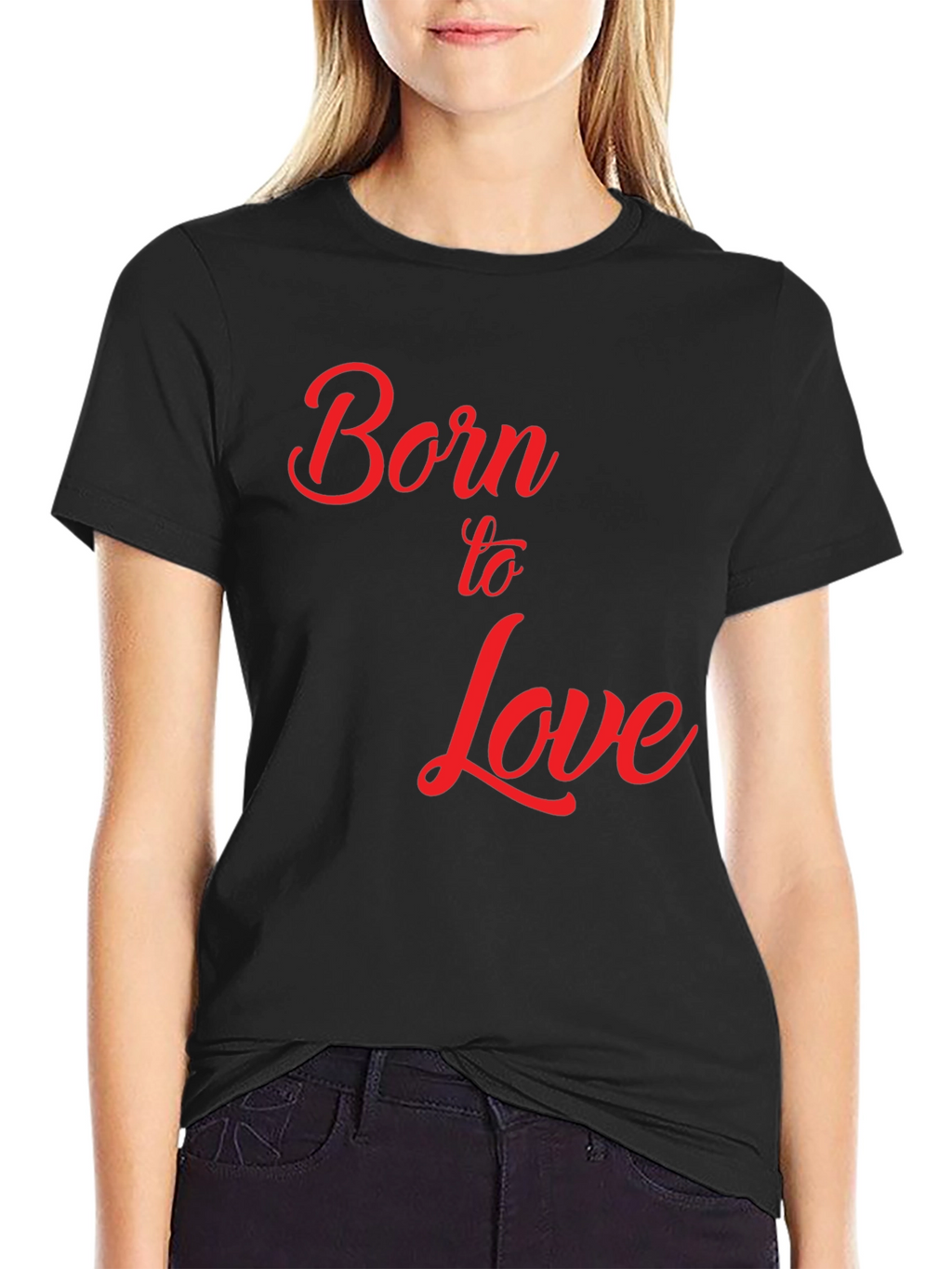Born to Love Graphic T-Shirt - Black