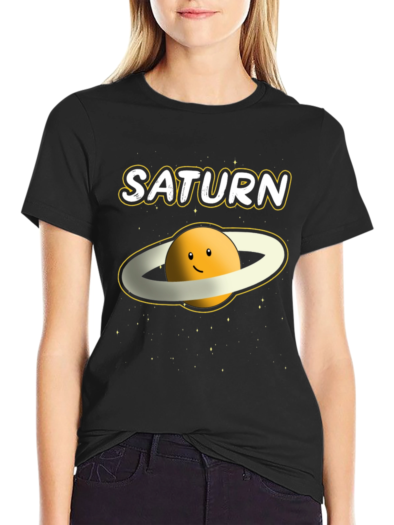 Saturn Planet Graphic T-Shirt - Outer Space Tee