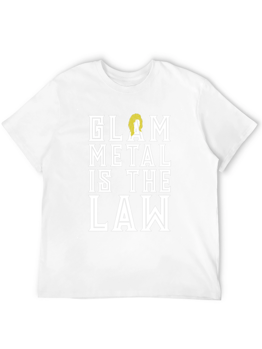 Glam Metal is the Law Black Graphic Tee Shirt