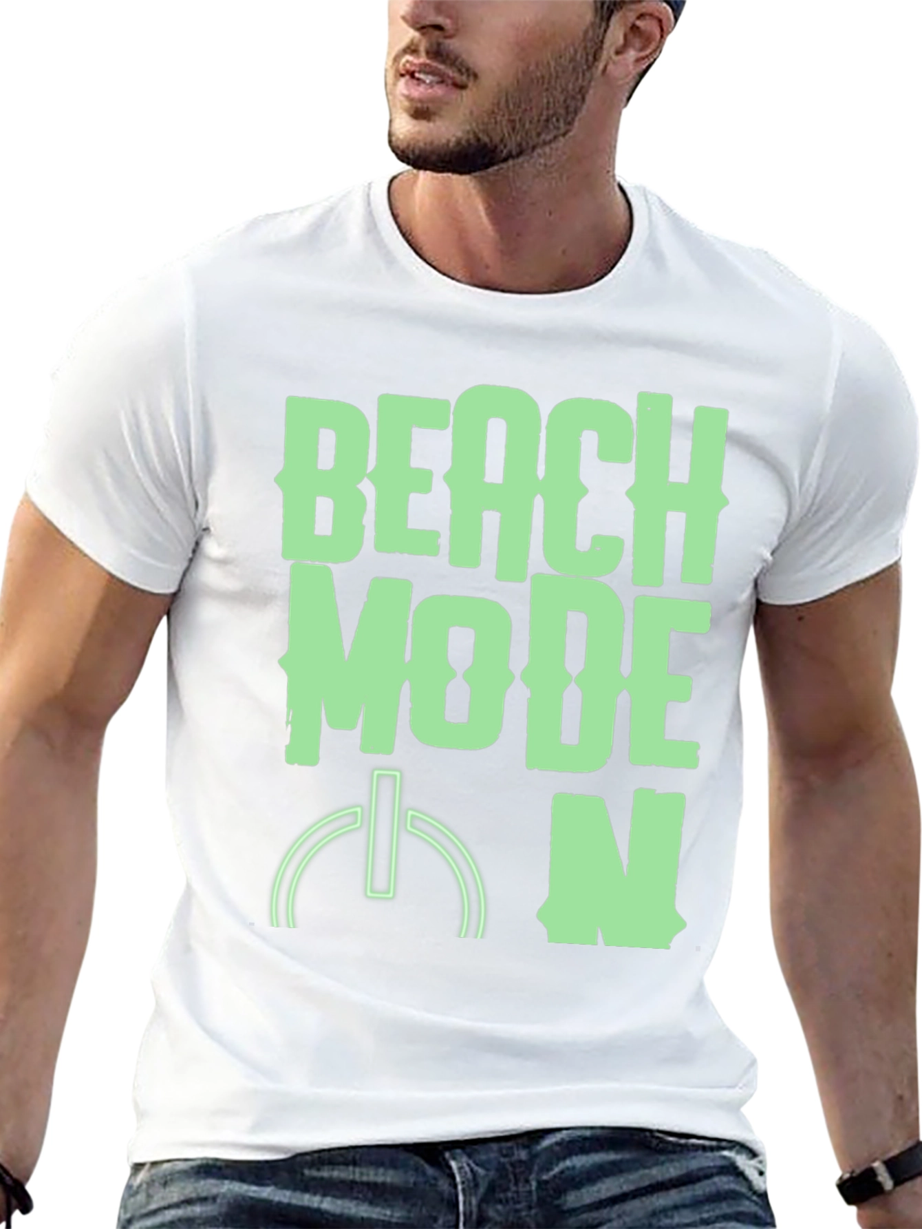 Beach Mode On Black Graphic Tee