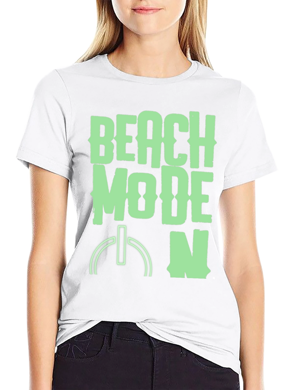 Beach Mode On Black Graphic Tee
