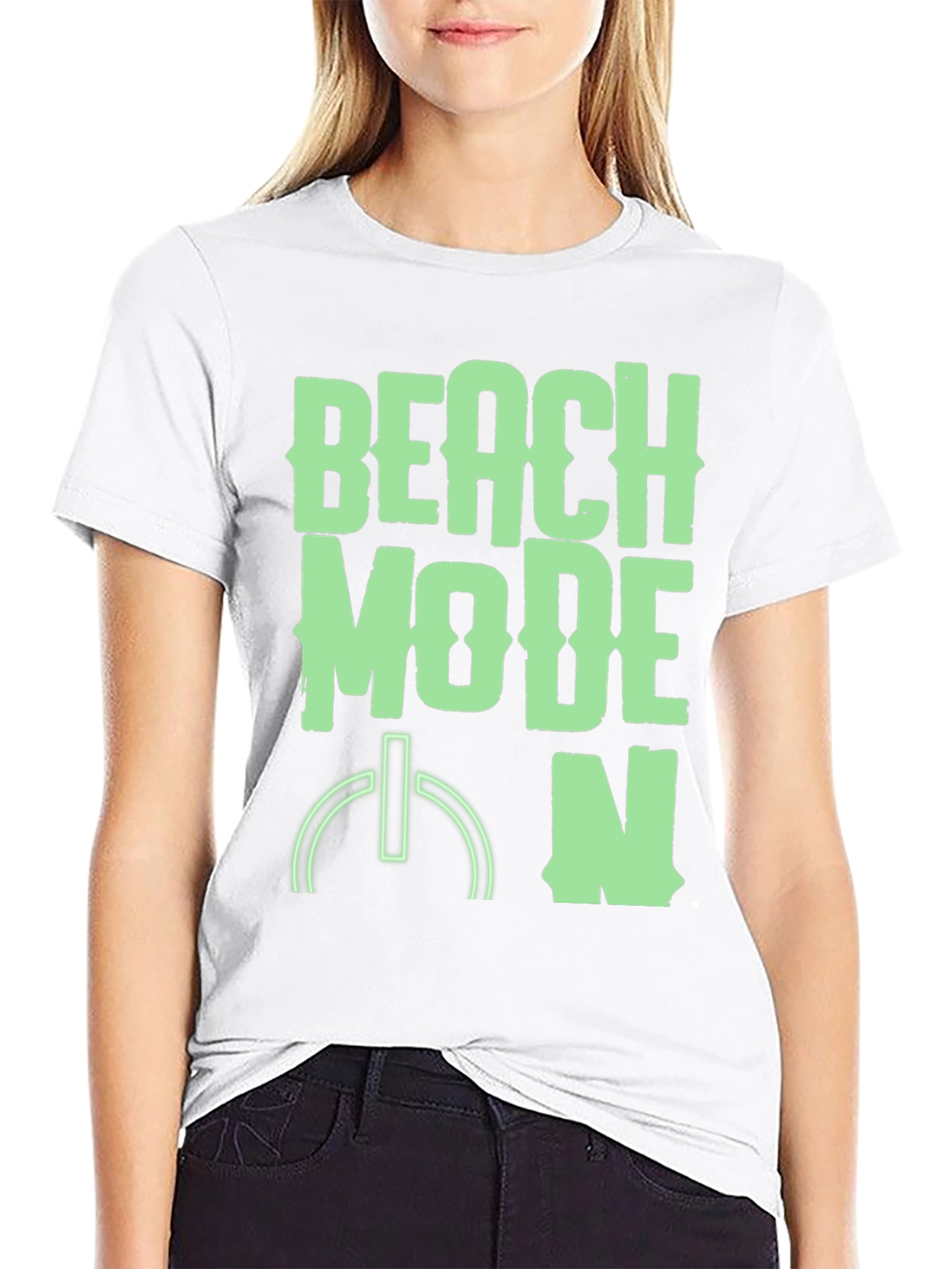 Beach Mode On Black Graphic Tee