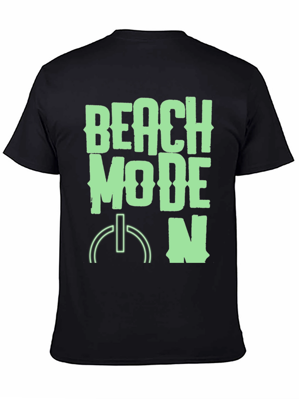 Beach Mode On Black Graphic Tee