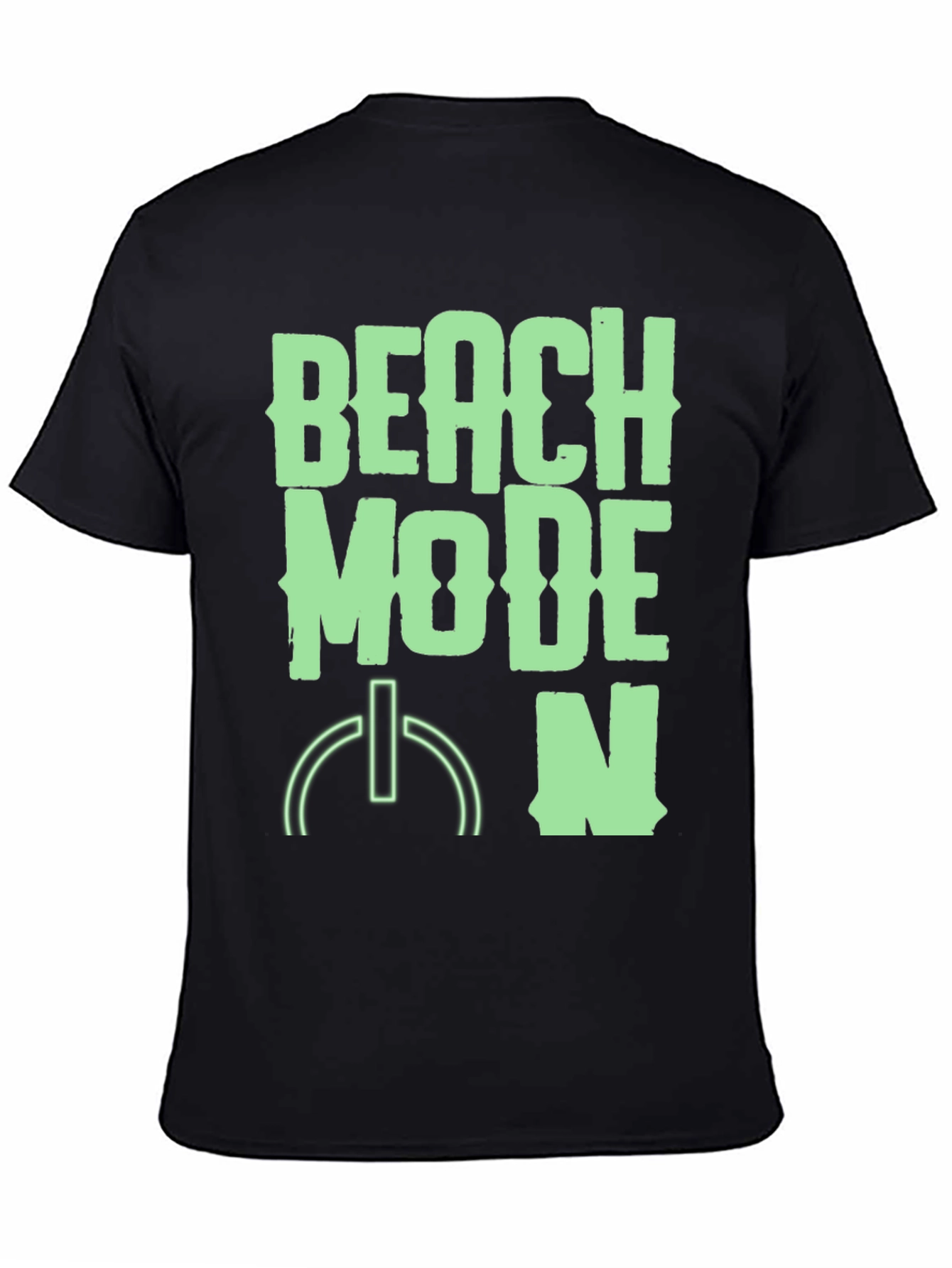Beach Mode On Black Graphic Tee