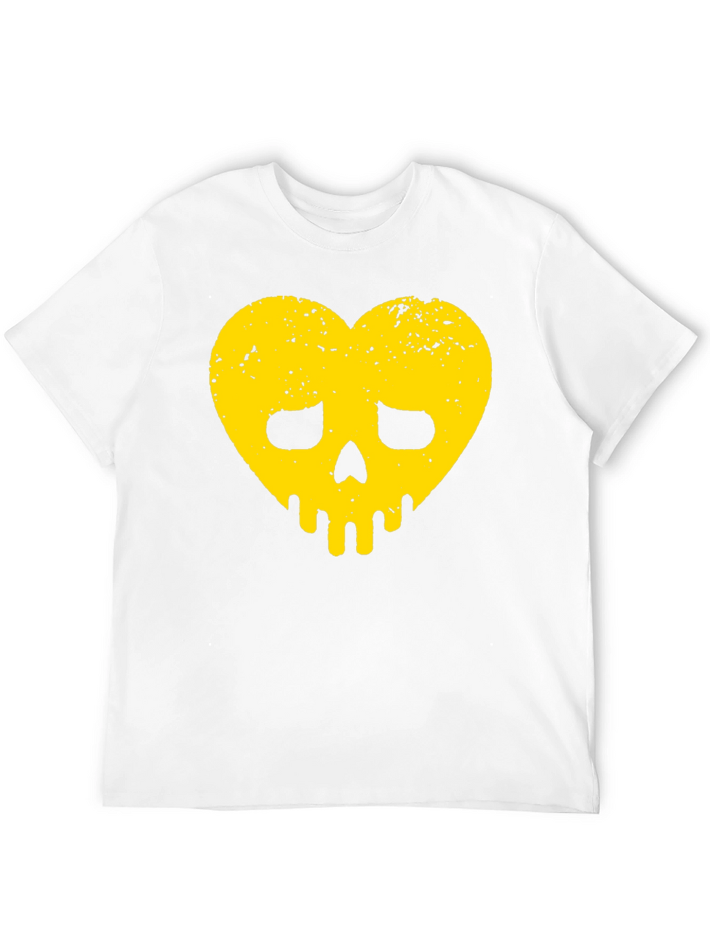 Heart Skull Graphic Tee - Black
