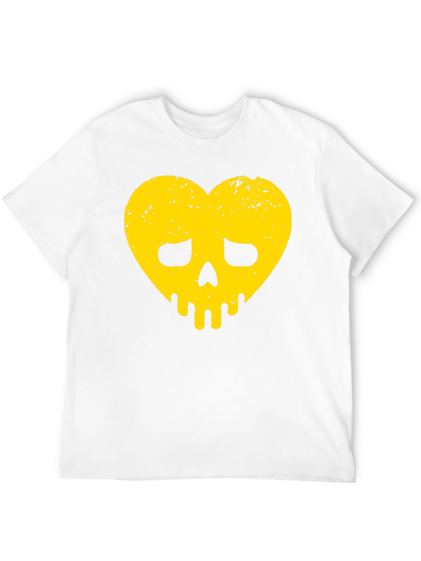 Heart Skull Graphic Tee - Black