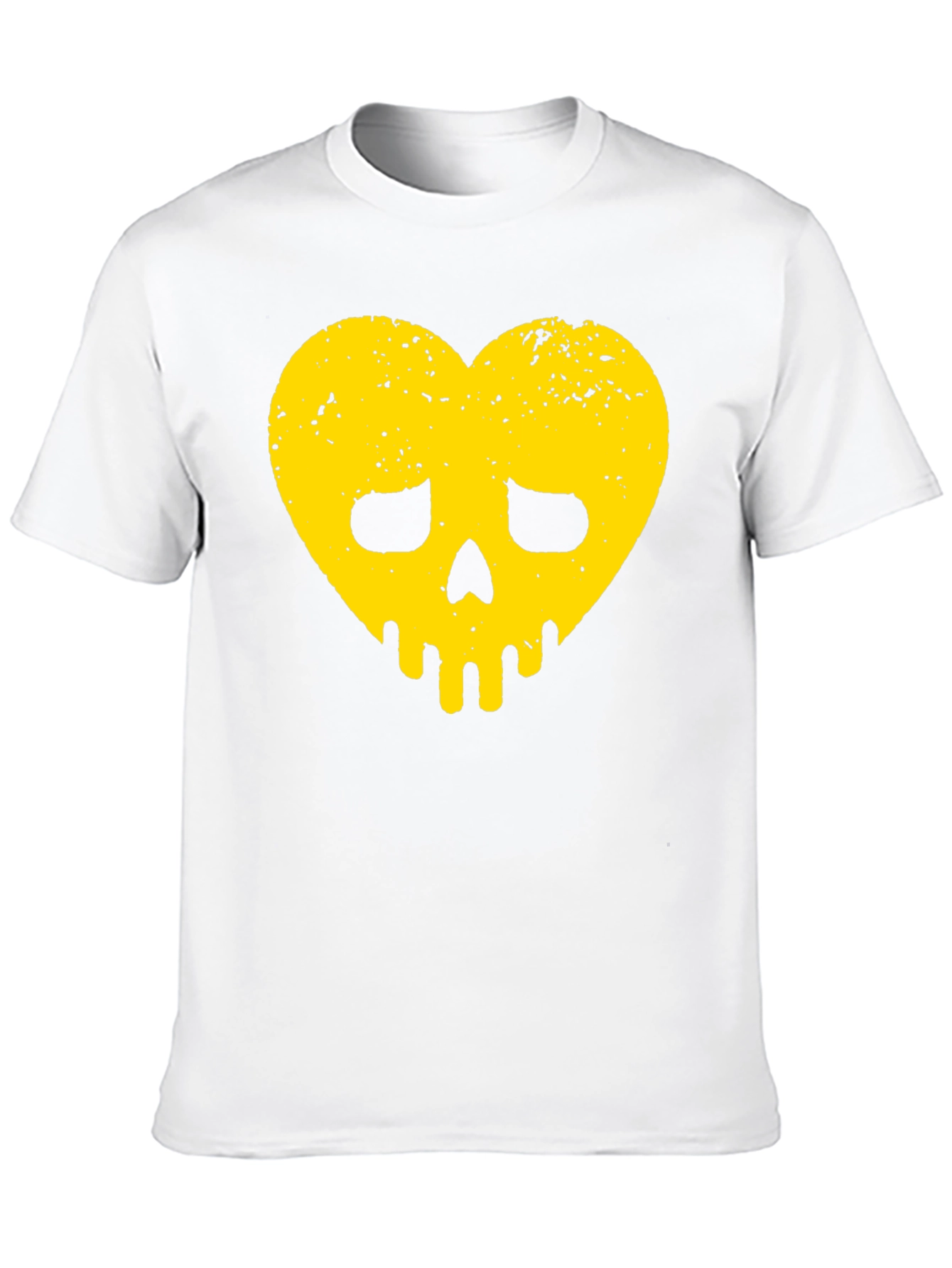 Heart Skull Graphic Tee - Black