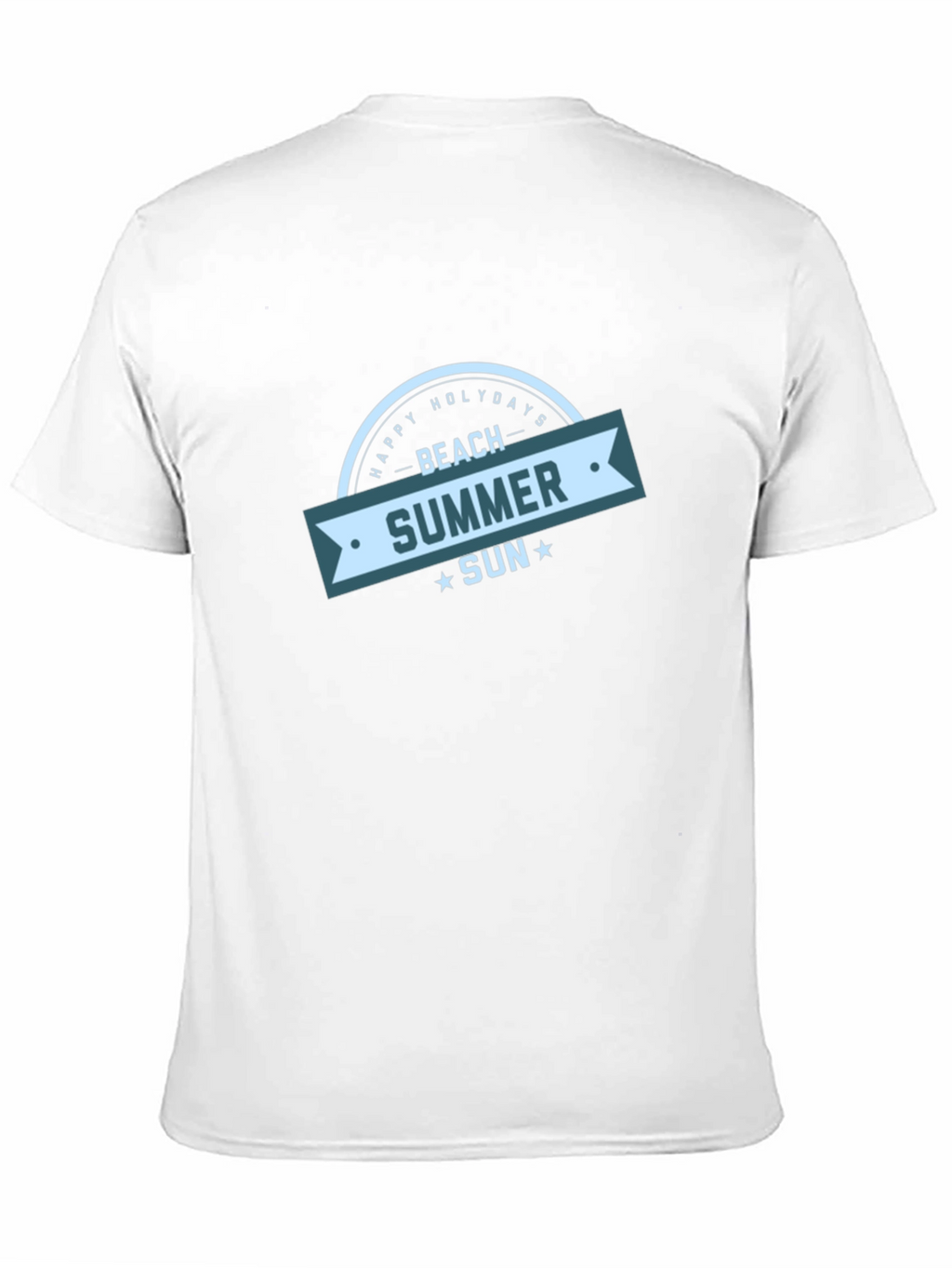 Beach Summer Sun Graphic Black T-Shirt