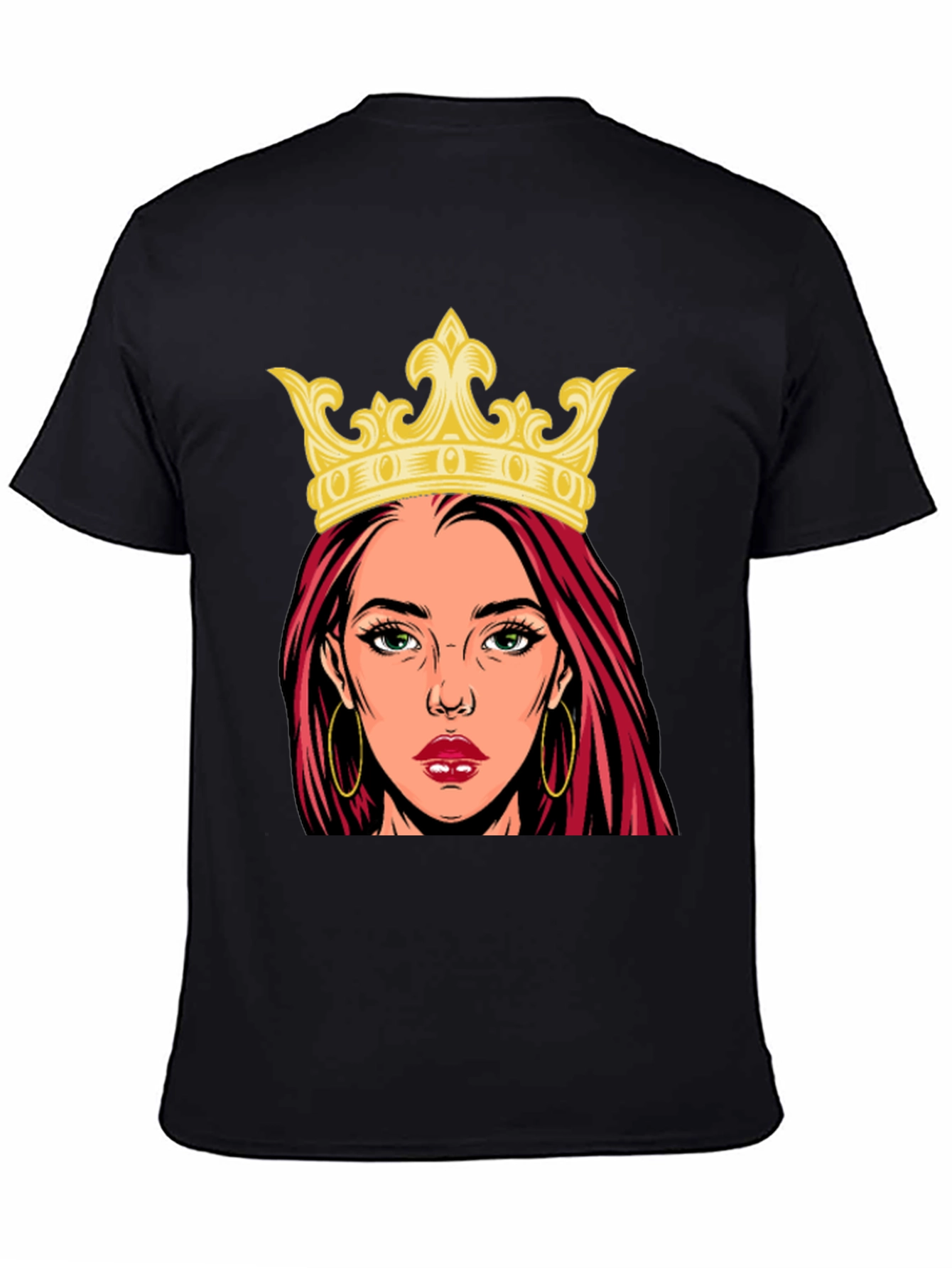 Queen Graphic Print Black T-Shirt