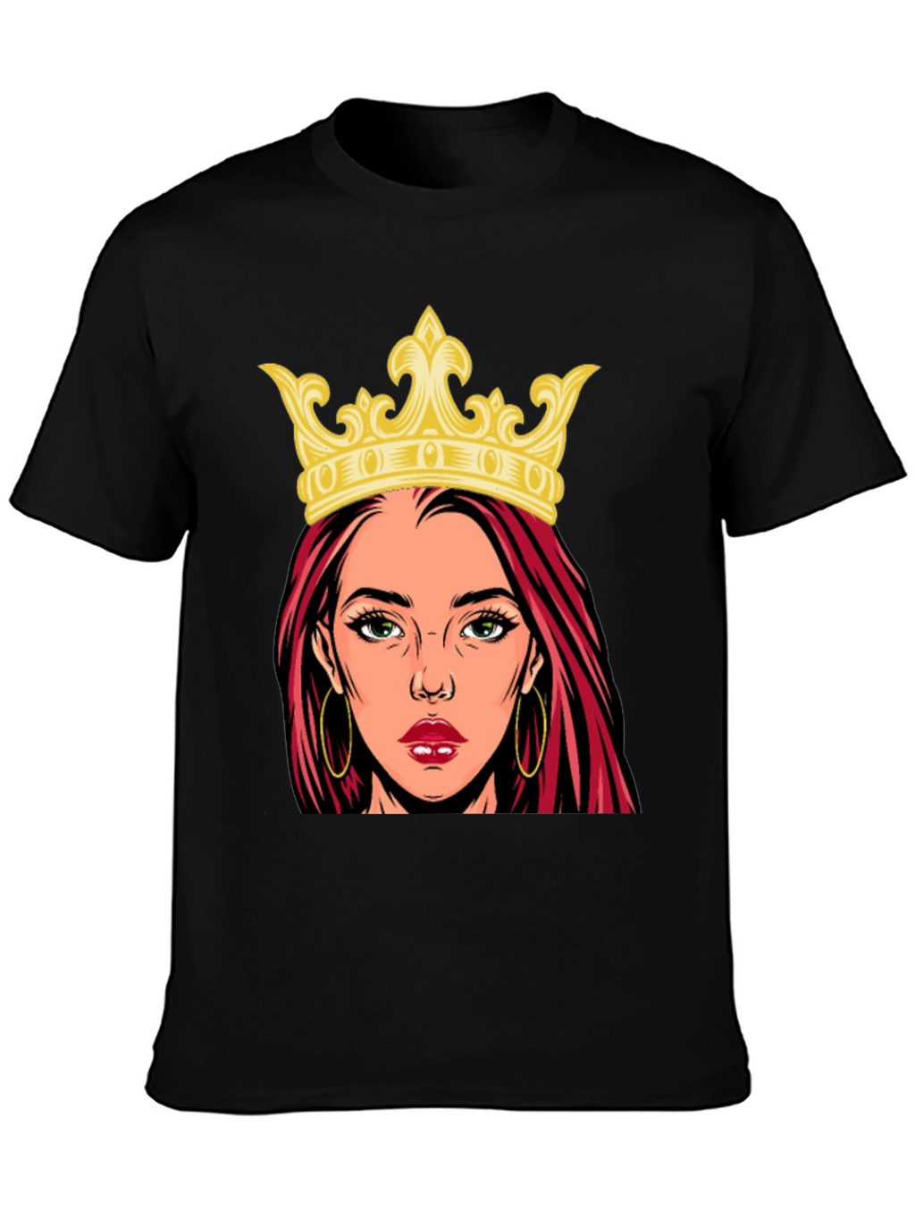 Queen Graphic Print Black T-Shirt