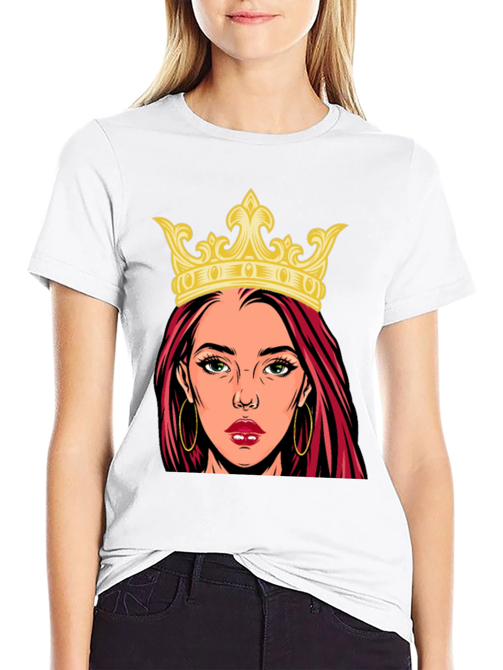 Queen Graphic Print Black T-Shirt