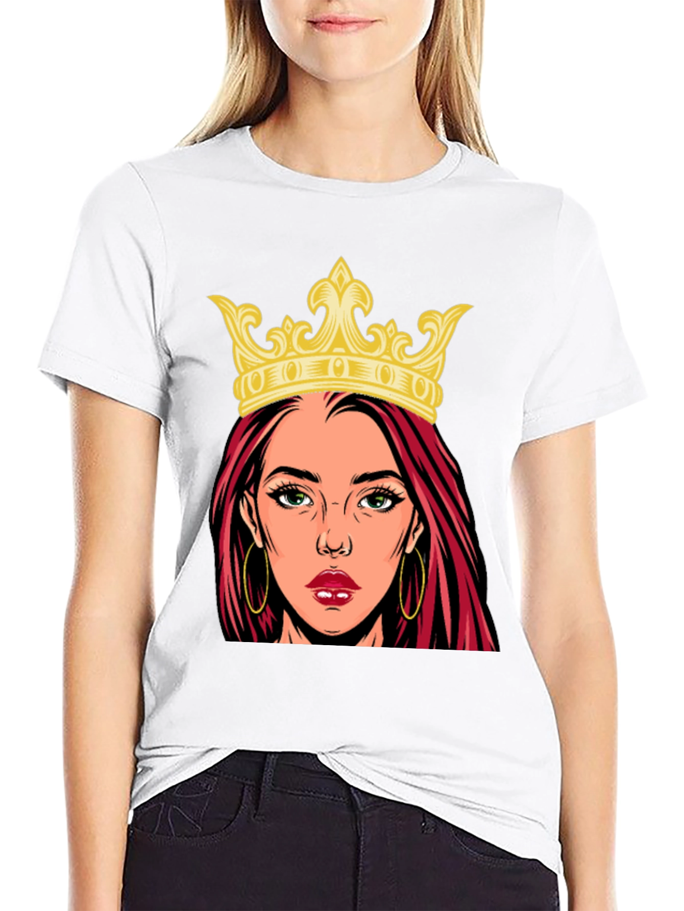 Queen Graphic Print Black T-Shirt