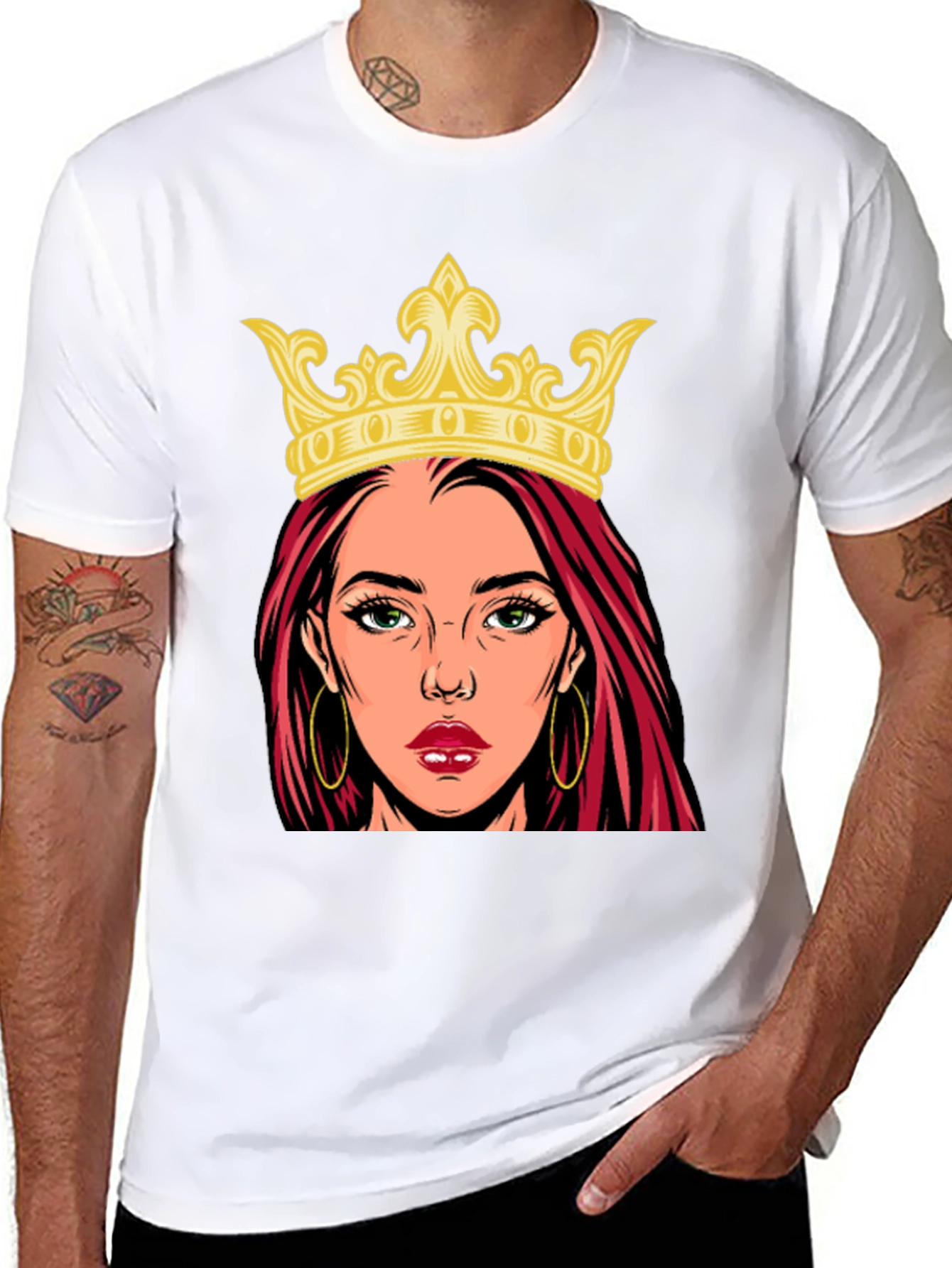 Queen Graphic Print Black T-Shirt