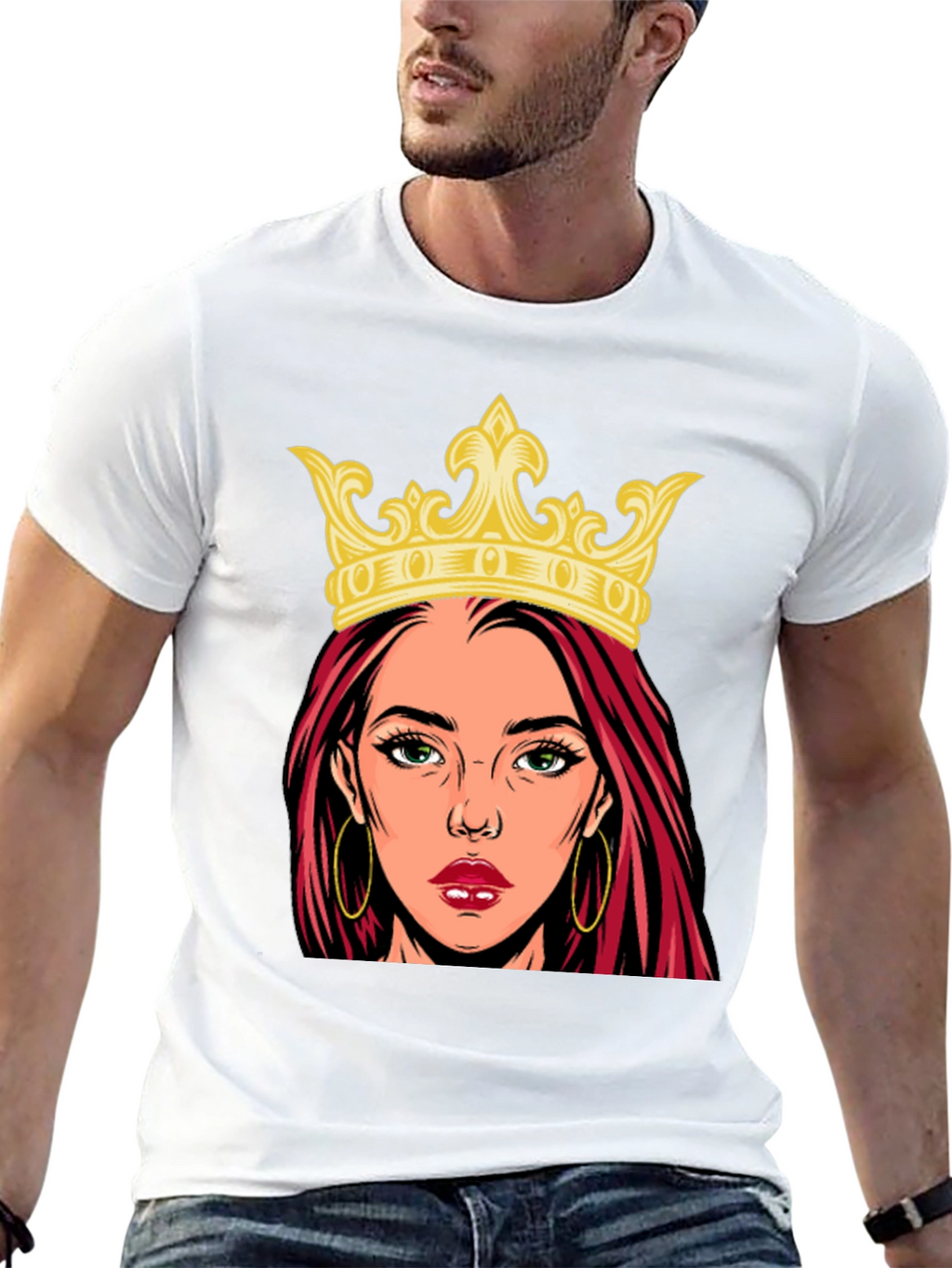 Queen Graphic Print Black T-Shirt