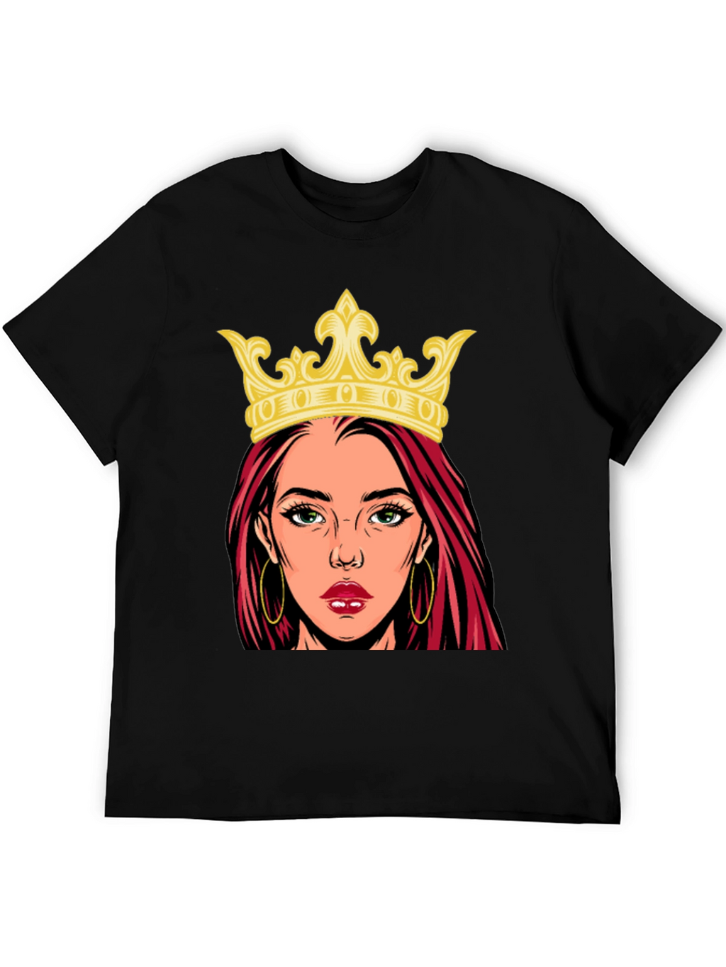 Queen Graphic Print Black T-Shirt