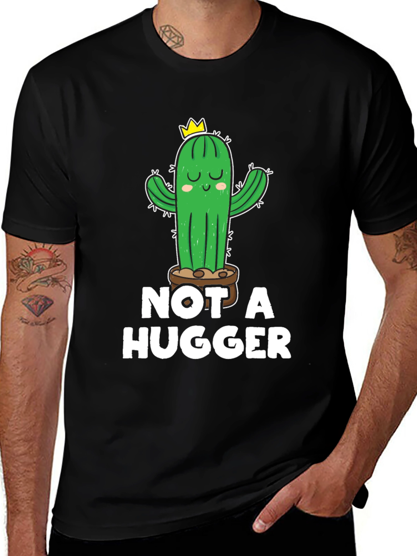 Not a Hugger Cactus T-Shirt - Unisex