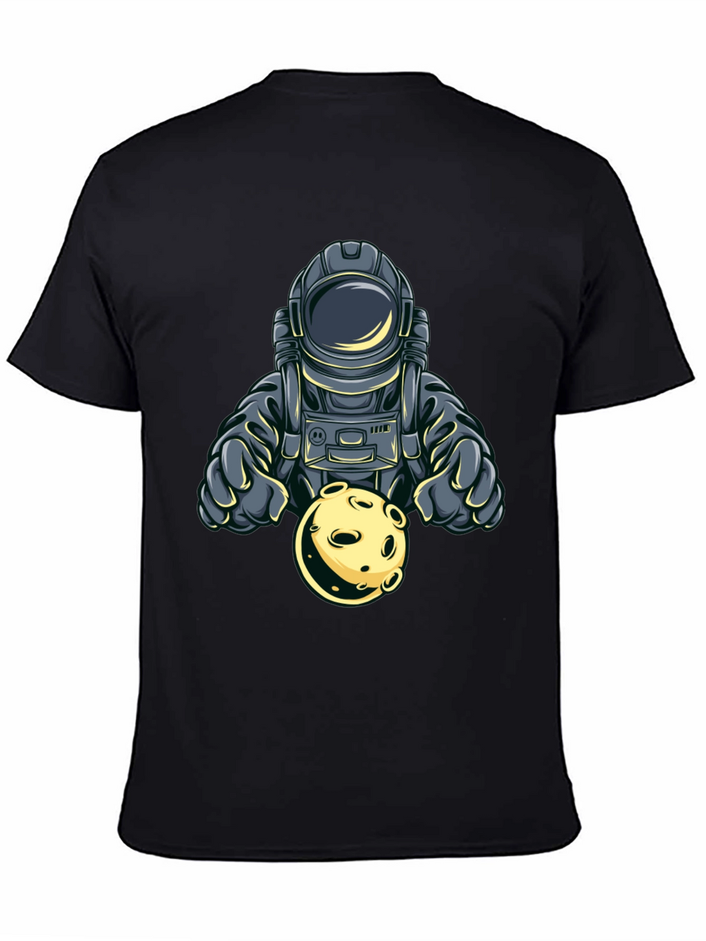 Astronaut Holding Moon Graphic T-Shirt - Space Adventure