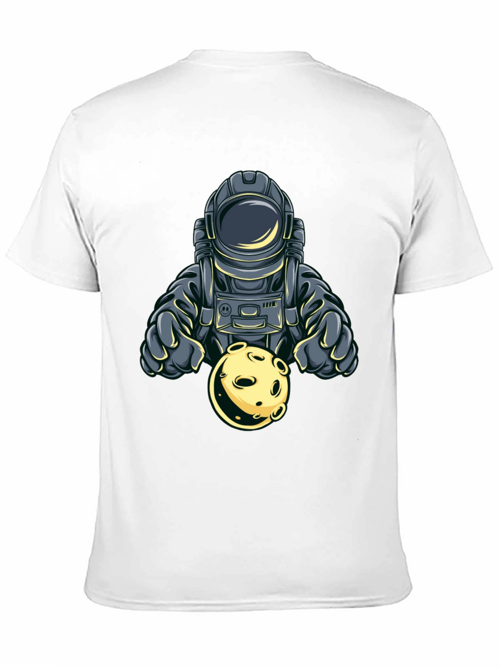 Astronaut Holding Moon Graphic T-Shirt - Space Adventure