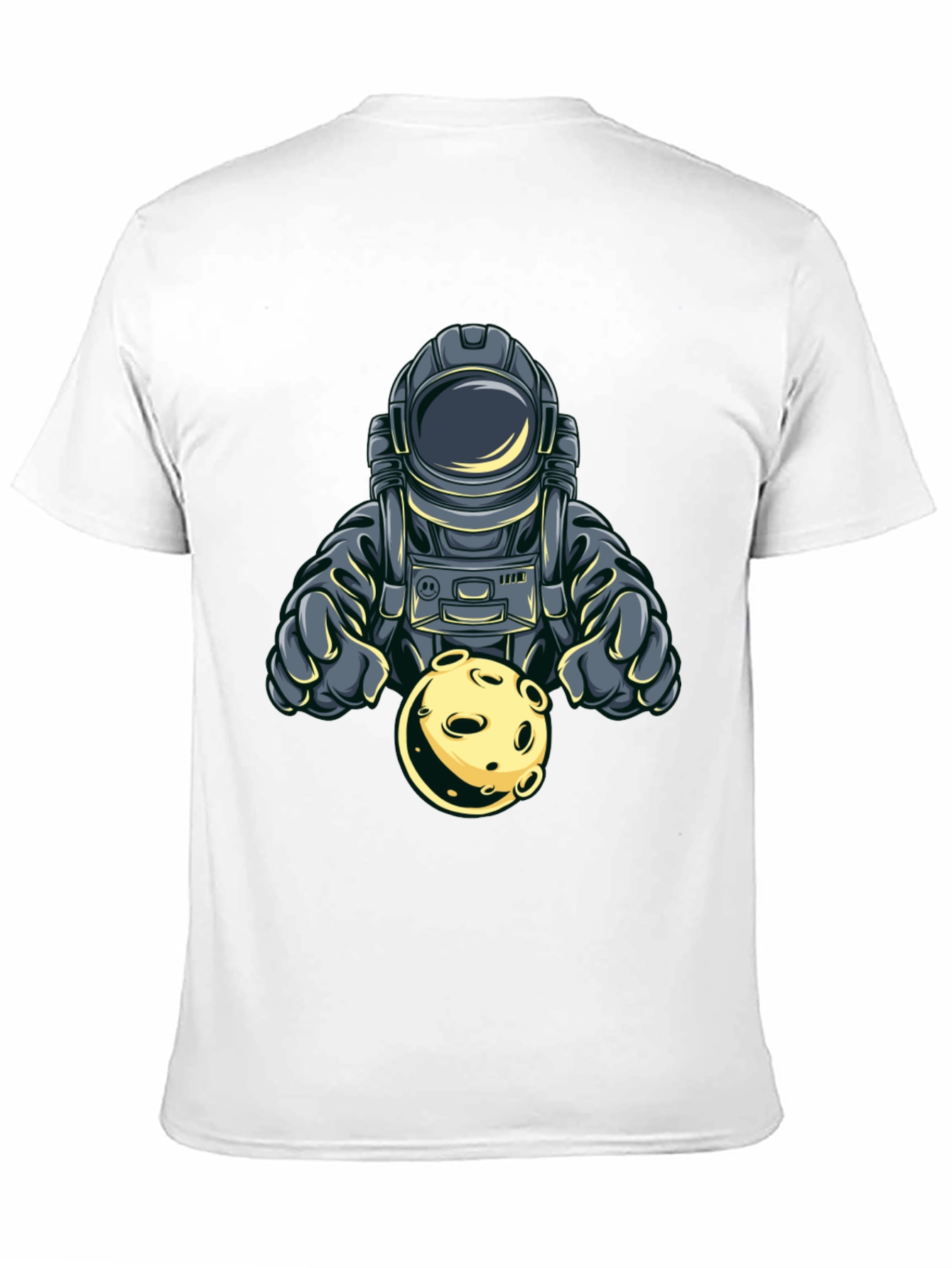 Astronaut Holding Moon Graphic T-Shirt - Space Adventure