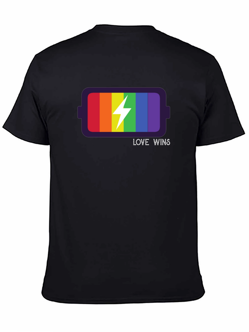 Love Wins LGBT Pride Rainbow Battery T-Shirt